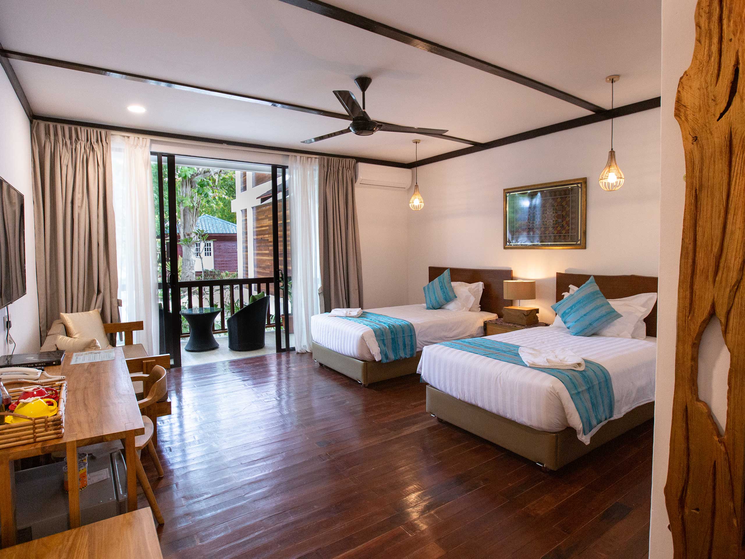 luxury villa interior at the mabul partner resort